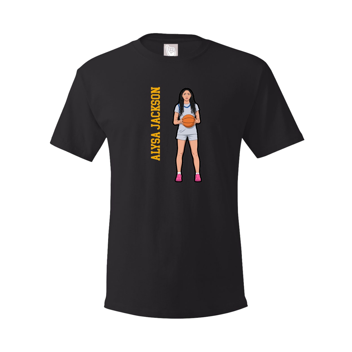 Youth Tee — Name Vertical in Black