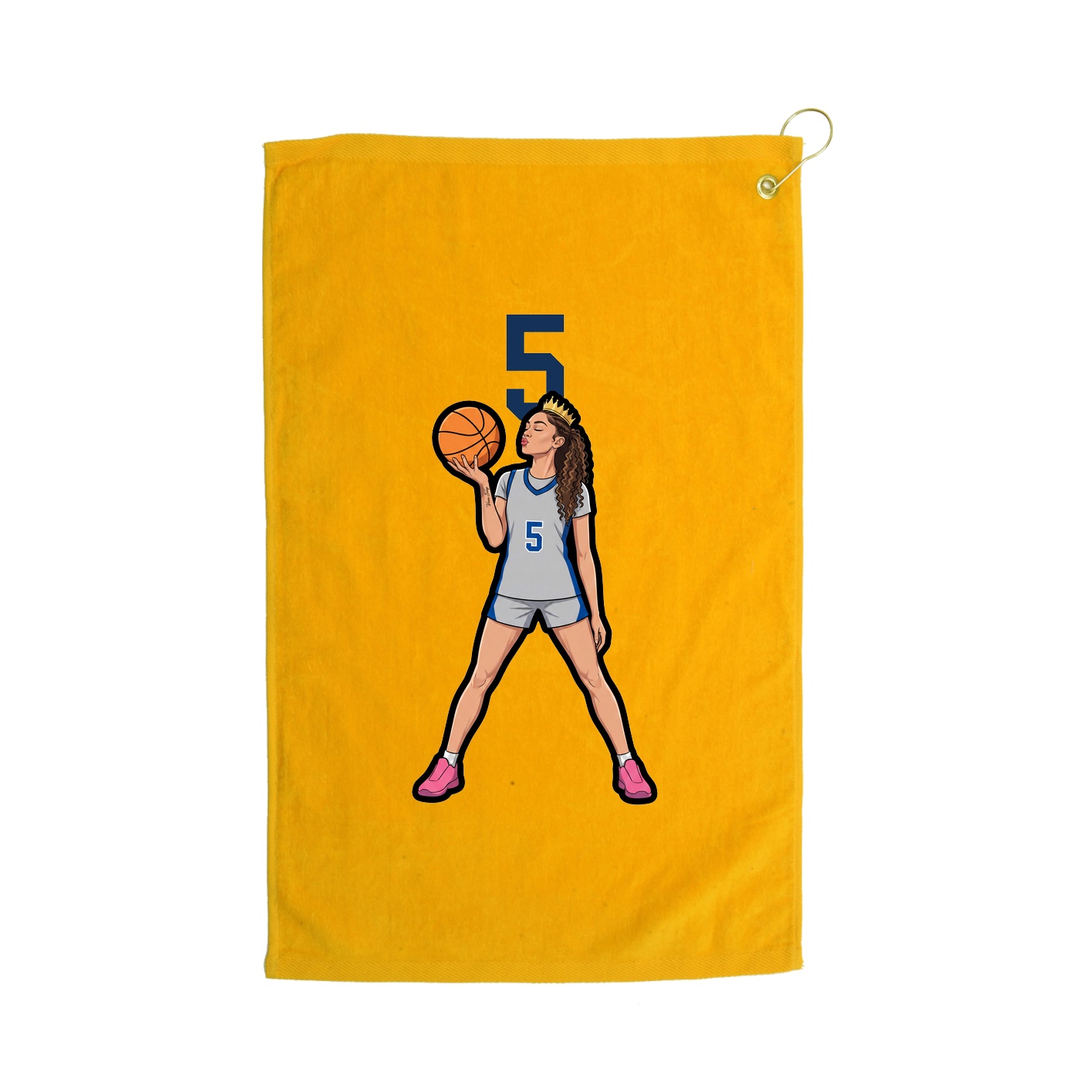 Golf Towel — Number Top in Gold
