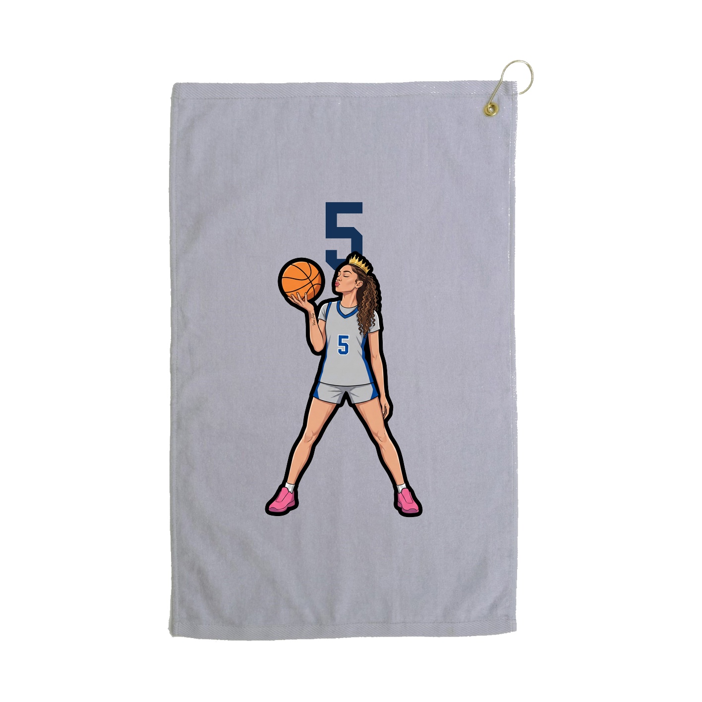 Golf Towel — Number Top in Grey