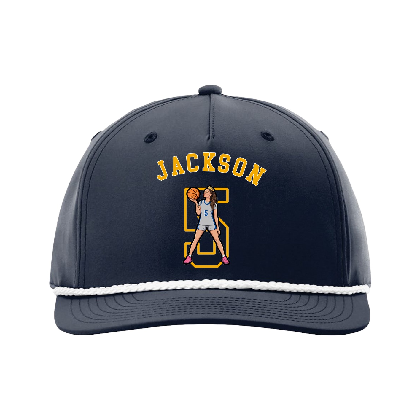 Five-Panel Classic Rope Cap — Shirsey Arch in Navy