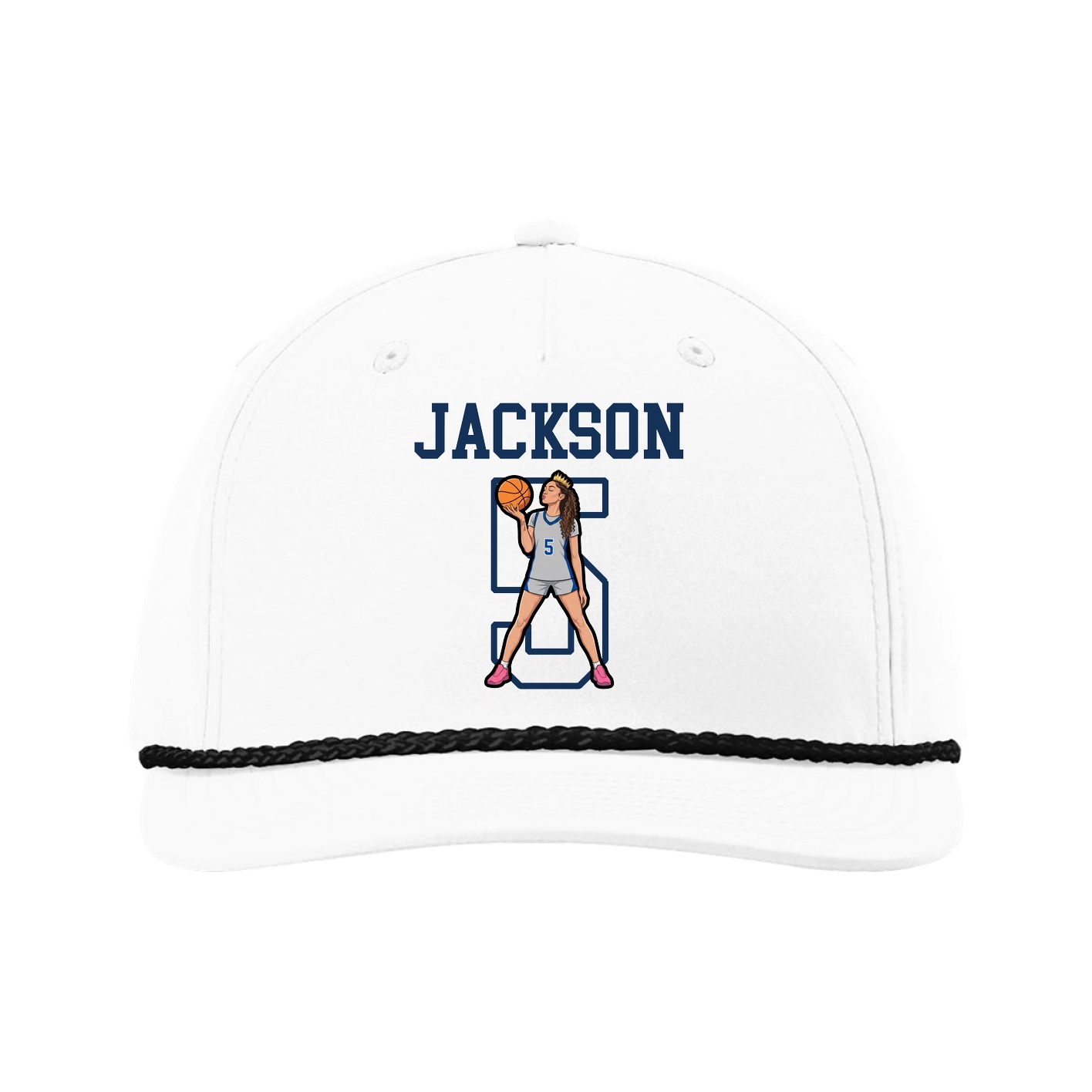 Five-Panel Classic Rope Cap — Shirsey in White