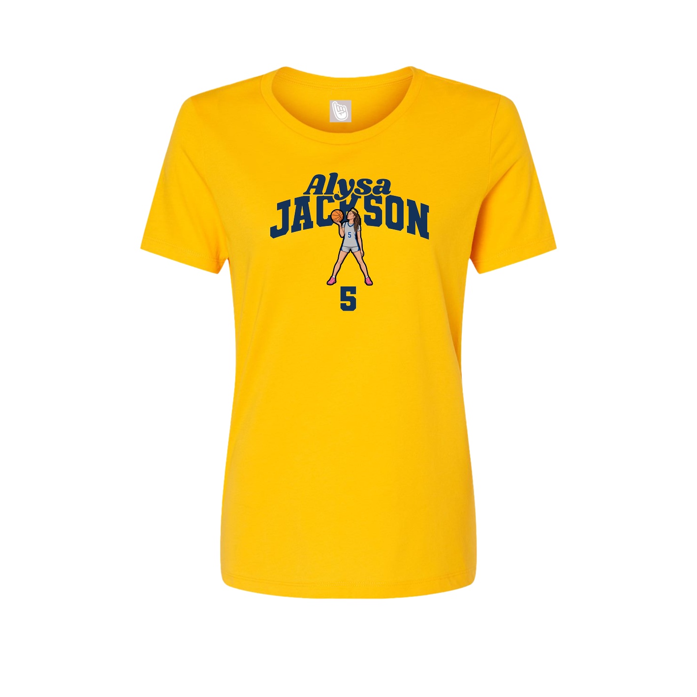 Fitted Women's Tee — Signature Arch in Gold