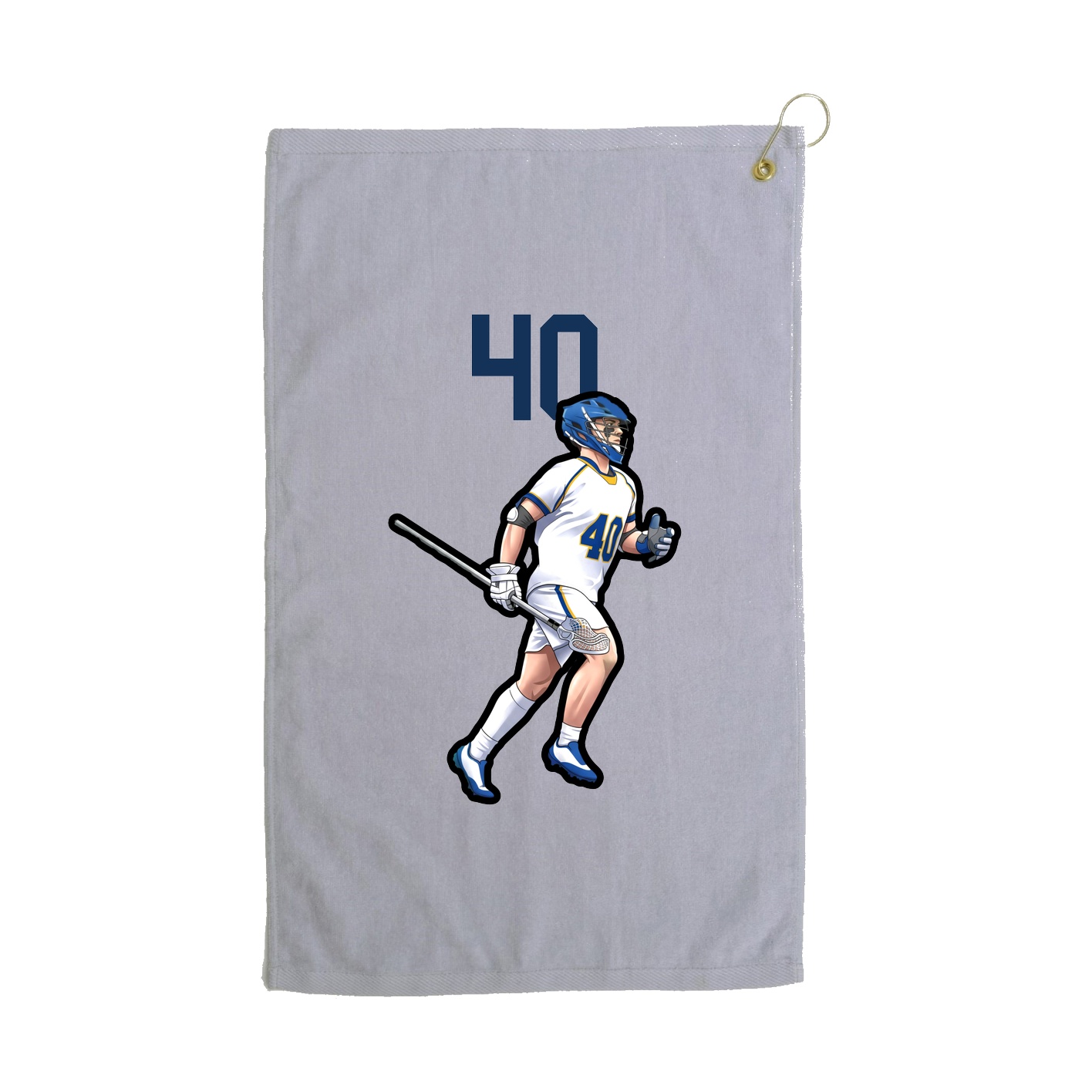 Golf Towel — Number Top in Grey