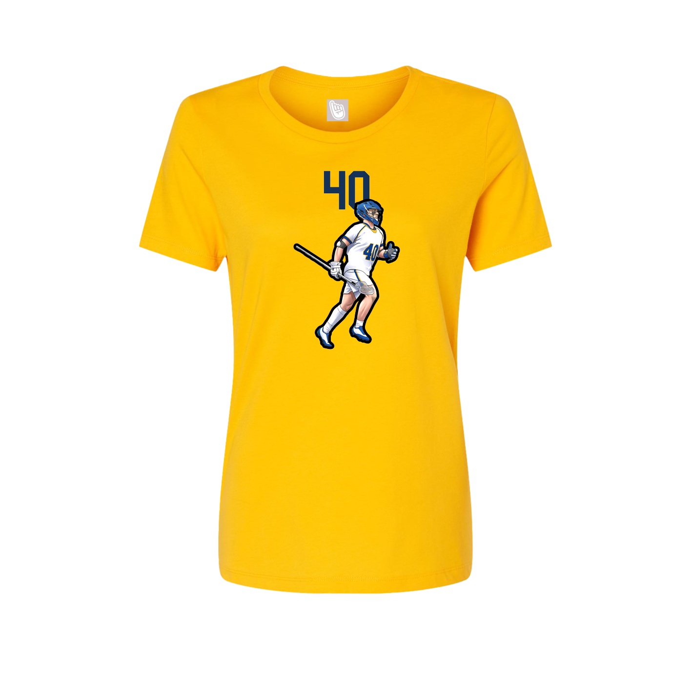 Womens Tee — Number Top in Gold