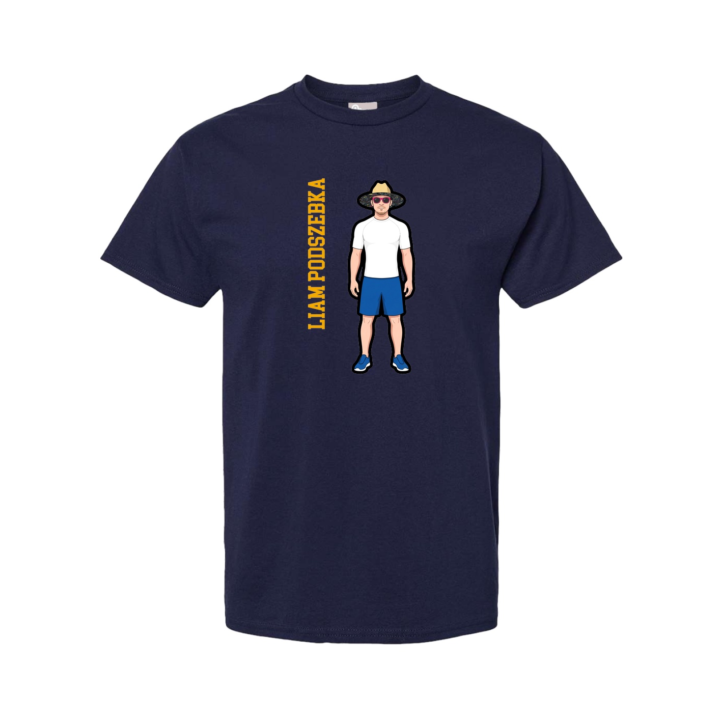 Youth Tee — Name Vertical in Navy
