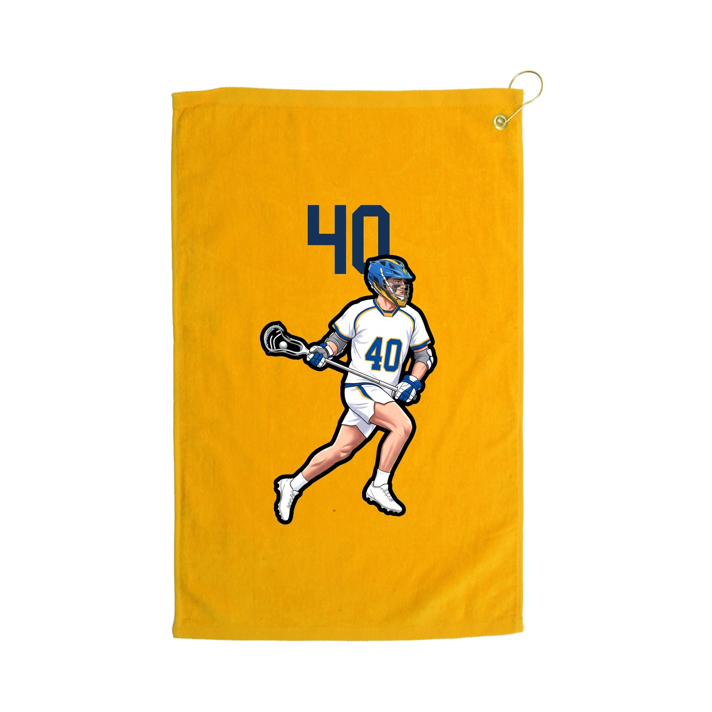 Golf Towel — Number Top in Gold
