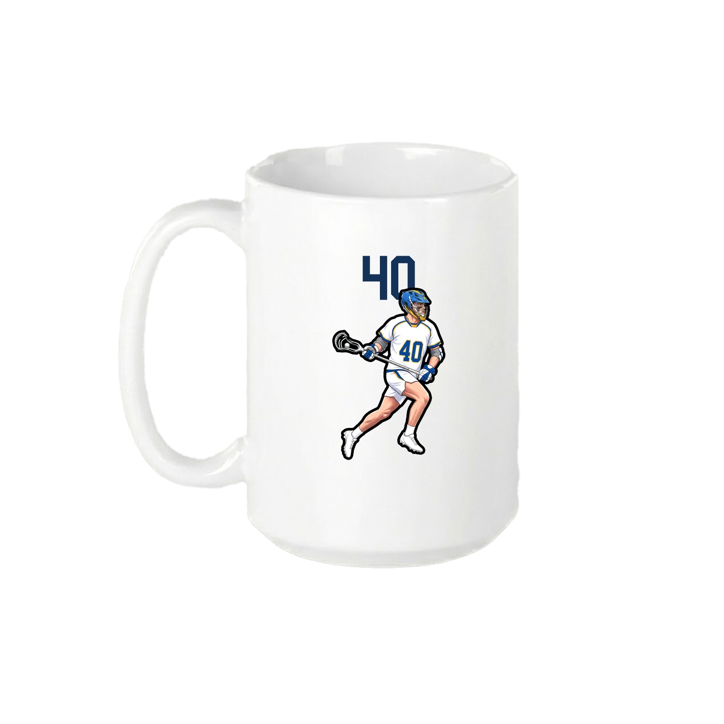 15oz Coffee Mug — Number Top in White