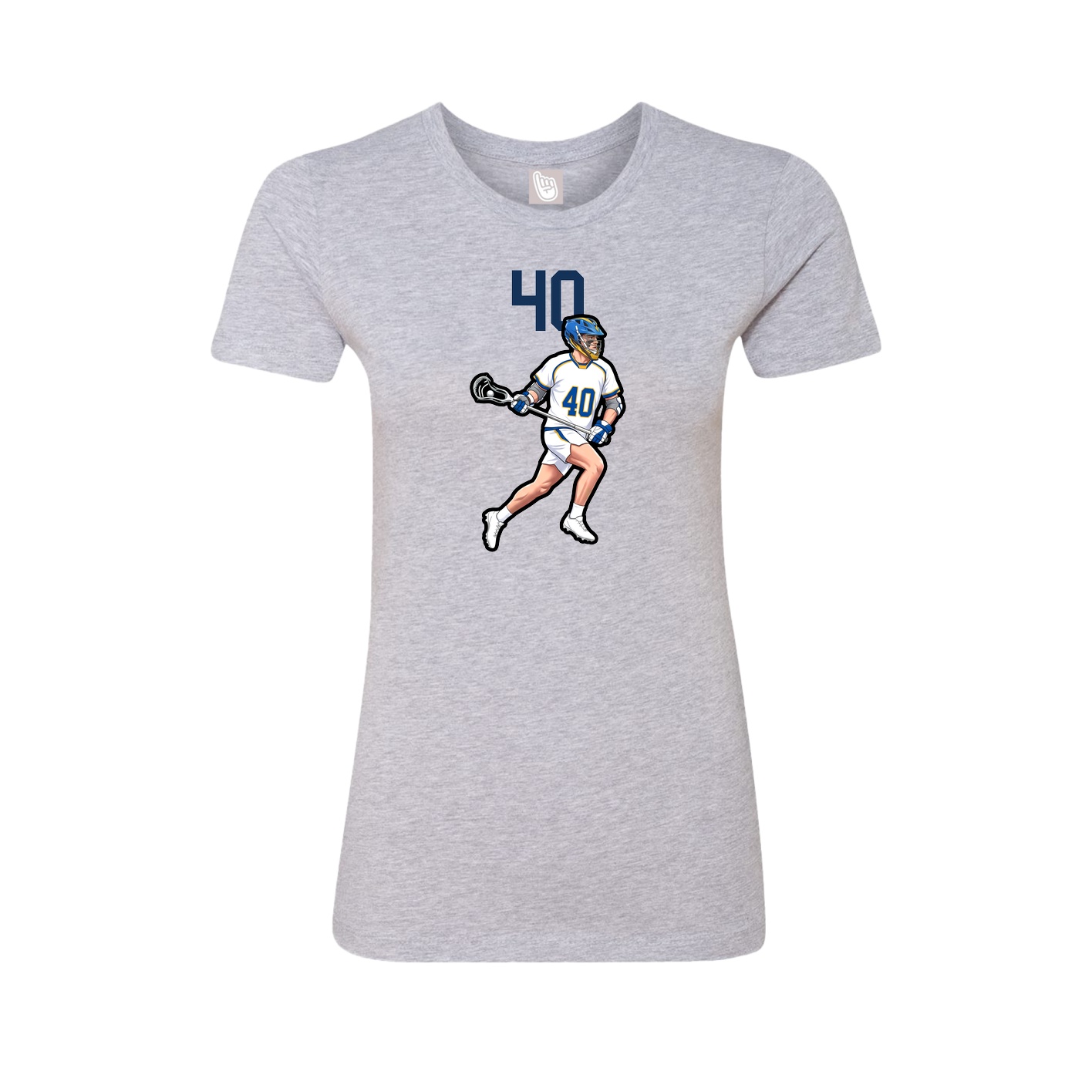 Womens Tee — Number Top in Grey