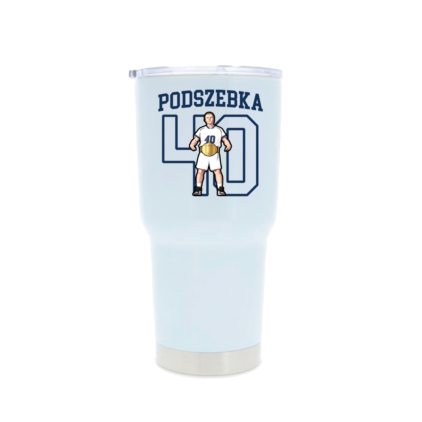 30oz Stainless Steel Tumbler — Shirsey in White