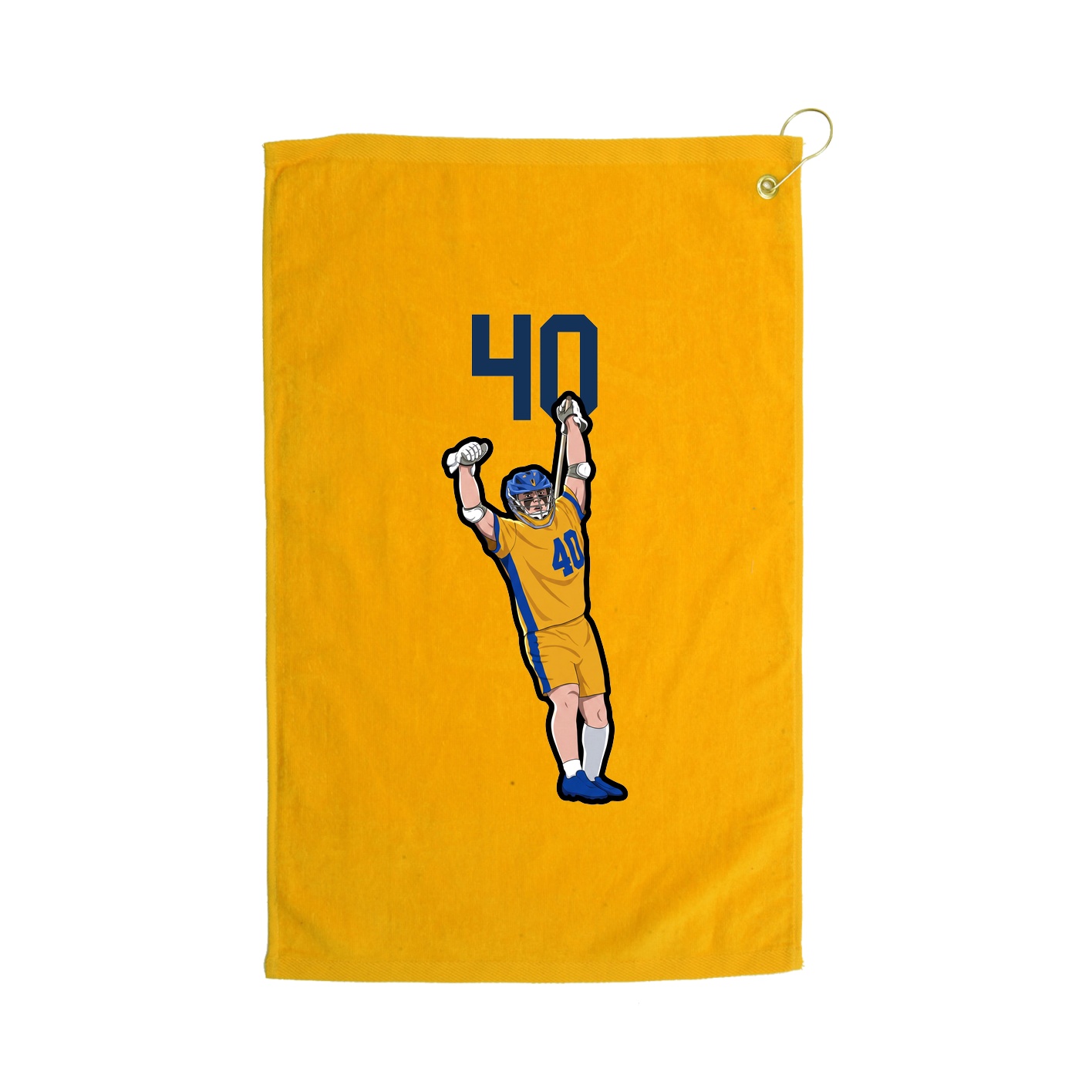 Golf Towel — Number Top in Gold