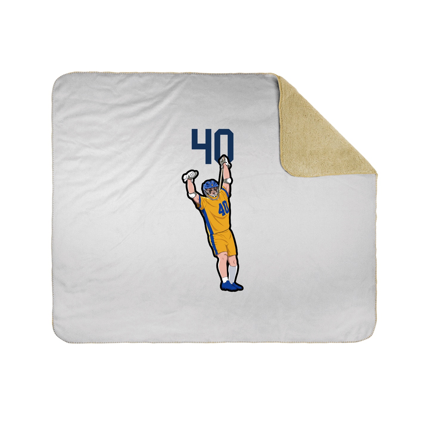 Throw Blanket — Number Top in White