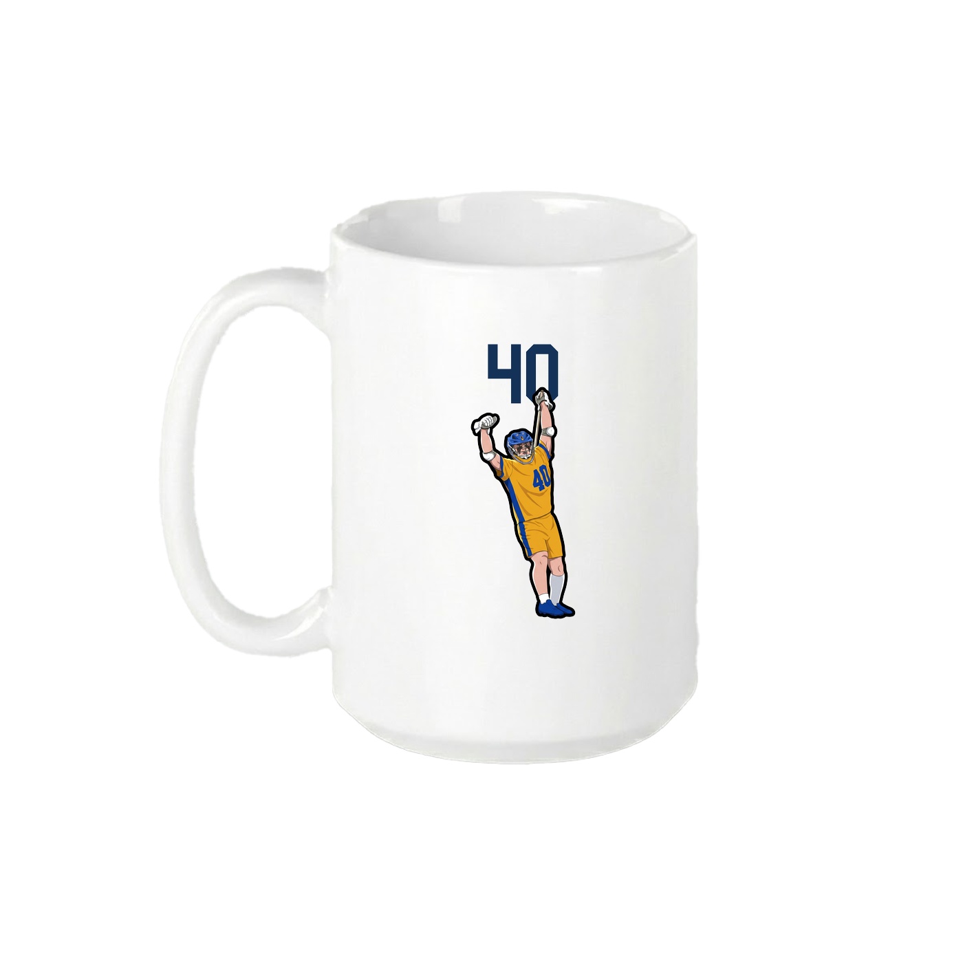 15oz Coffee Mug — Number Top in White