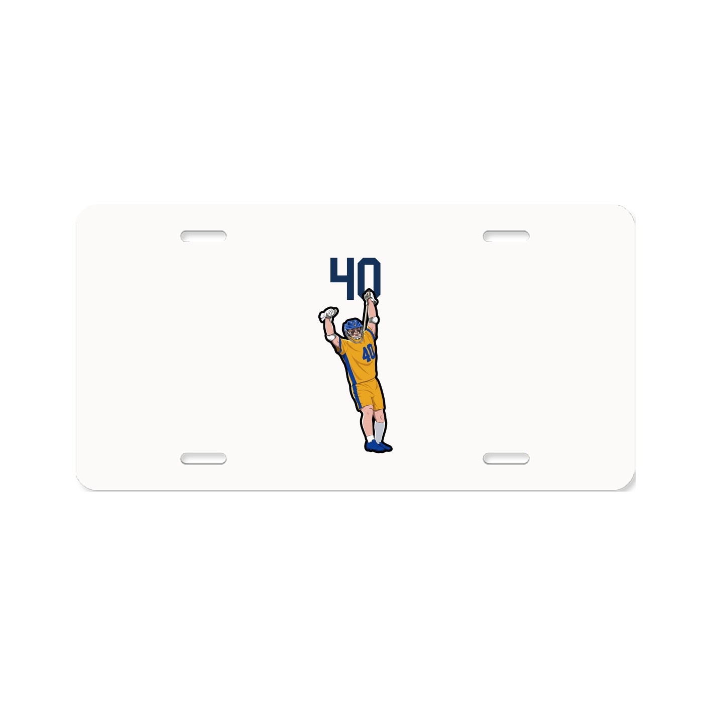 License Plate — Number Top in Classic