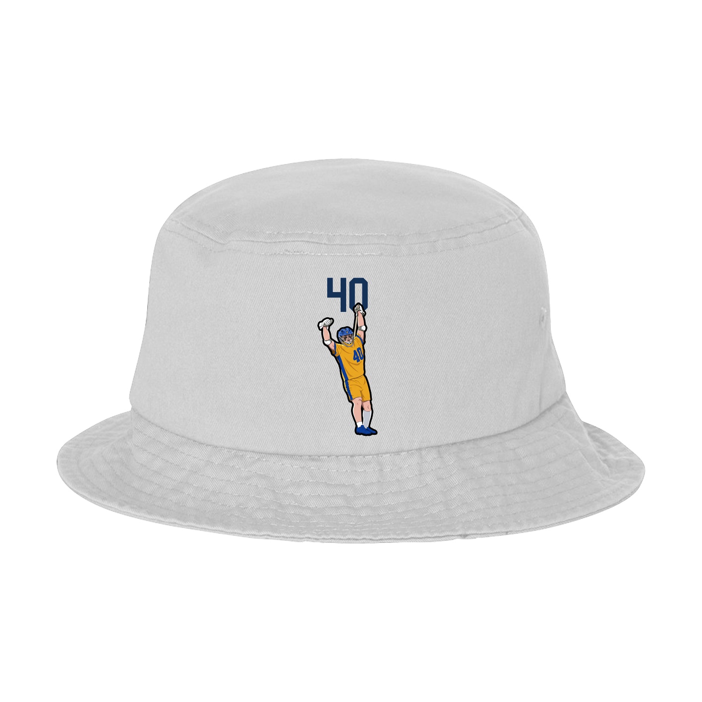 Bucket Cap — Number Top in White