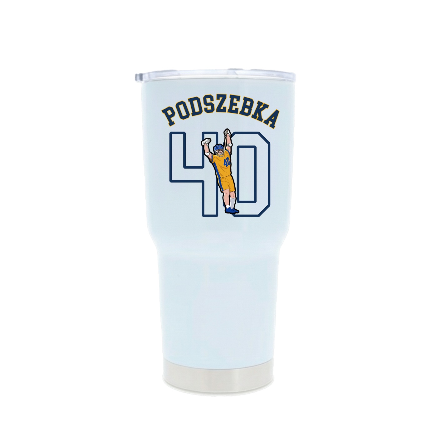 30oz Stainless Steel Tumbler — Shirsey Arch in White