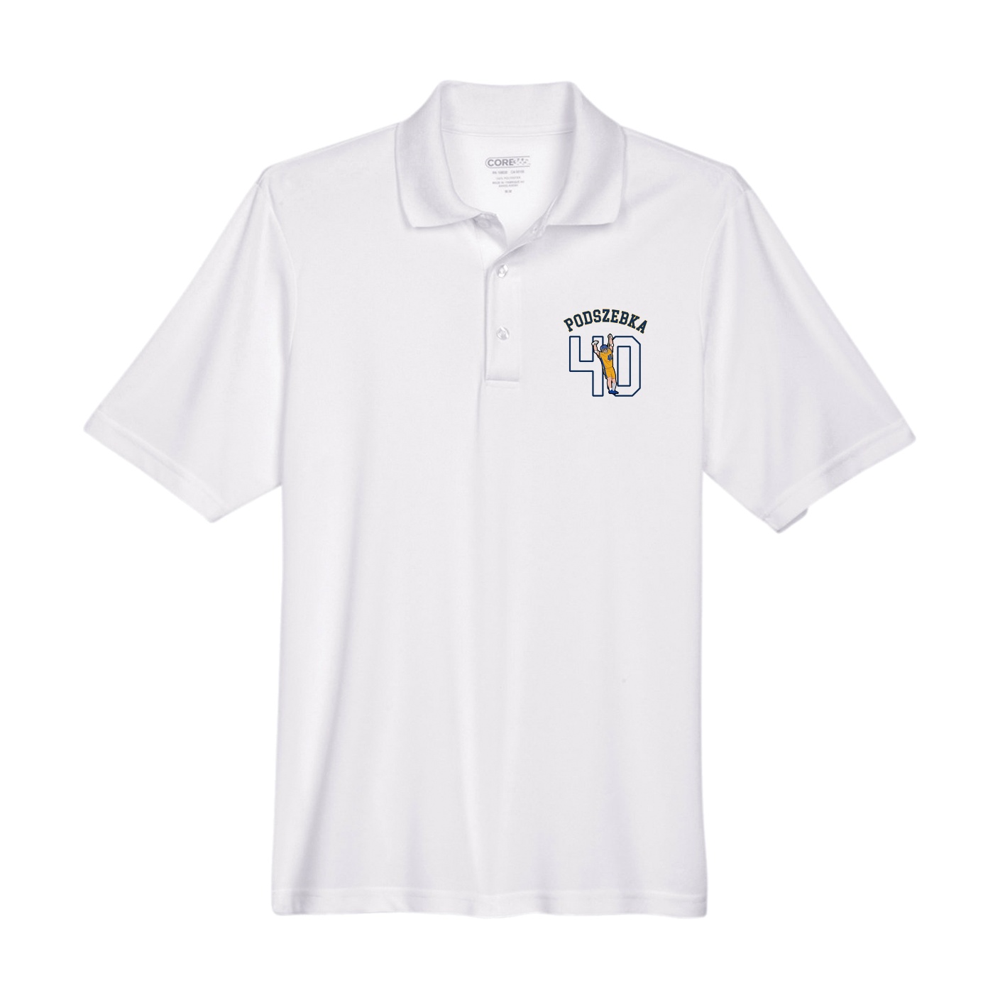 Performance Polo — Shirsey Arch in White