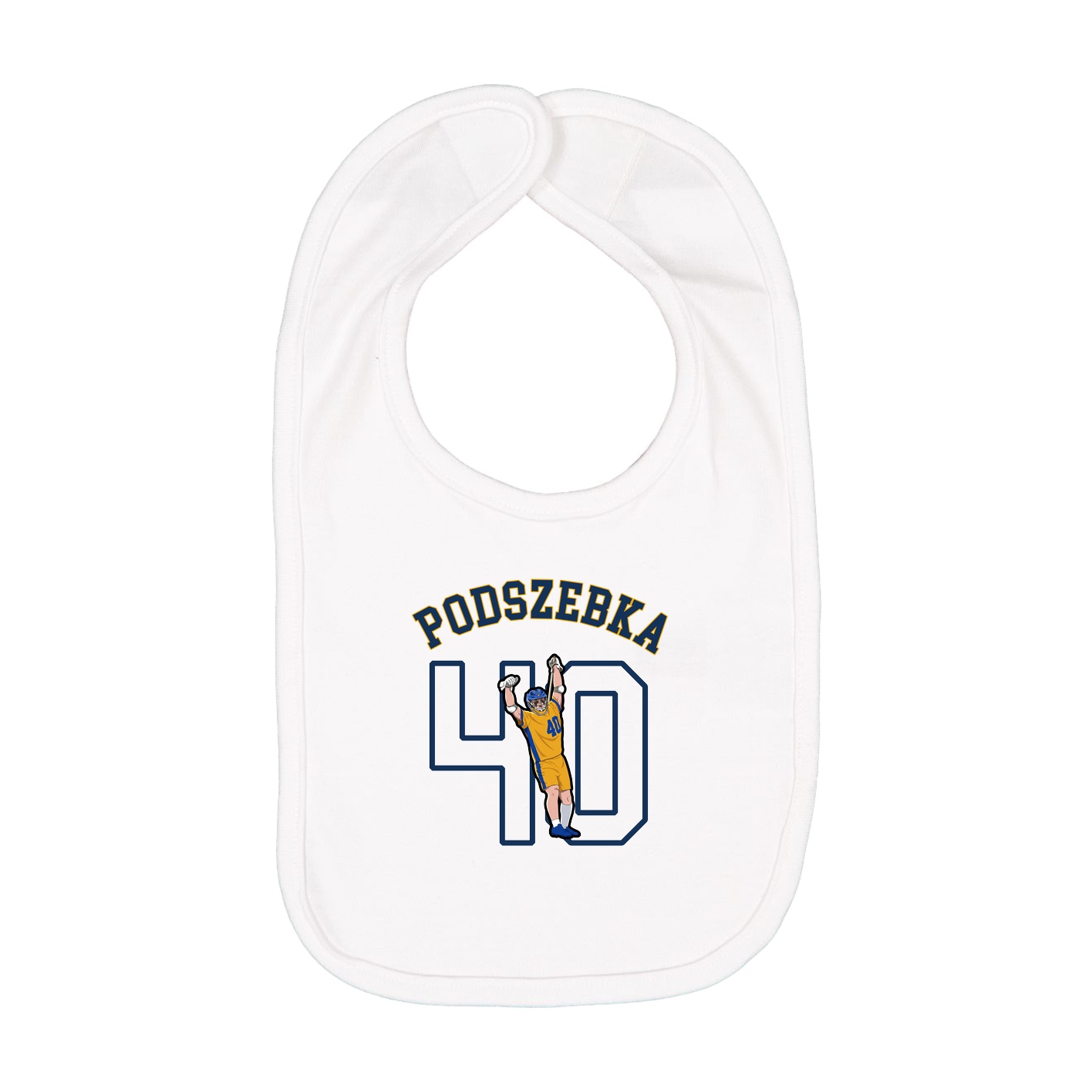 Infant Bib — Shirsey Arch in White