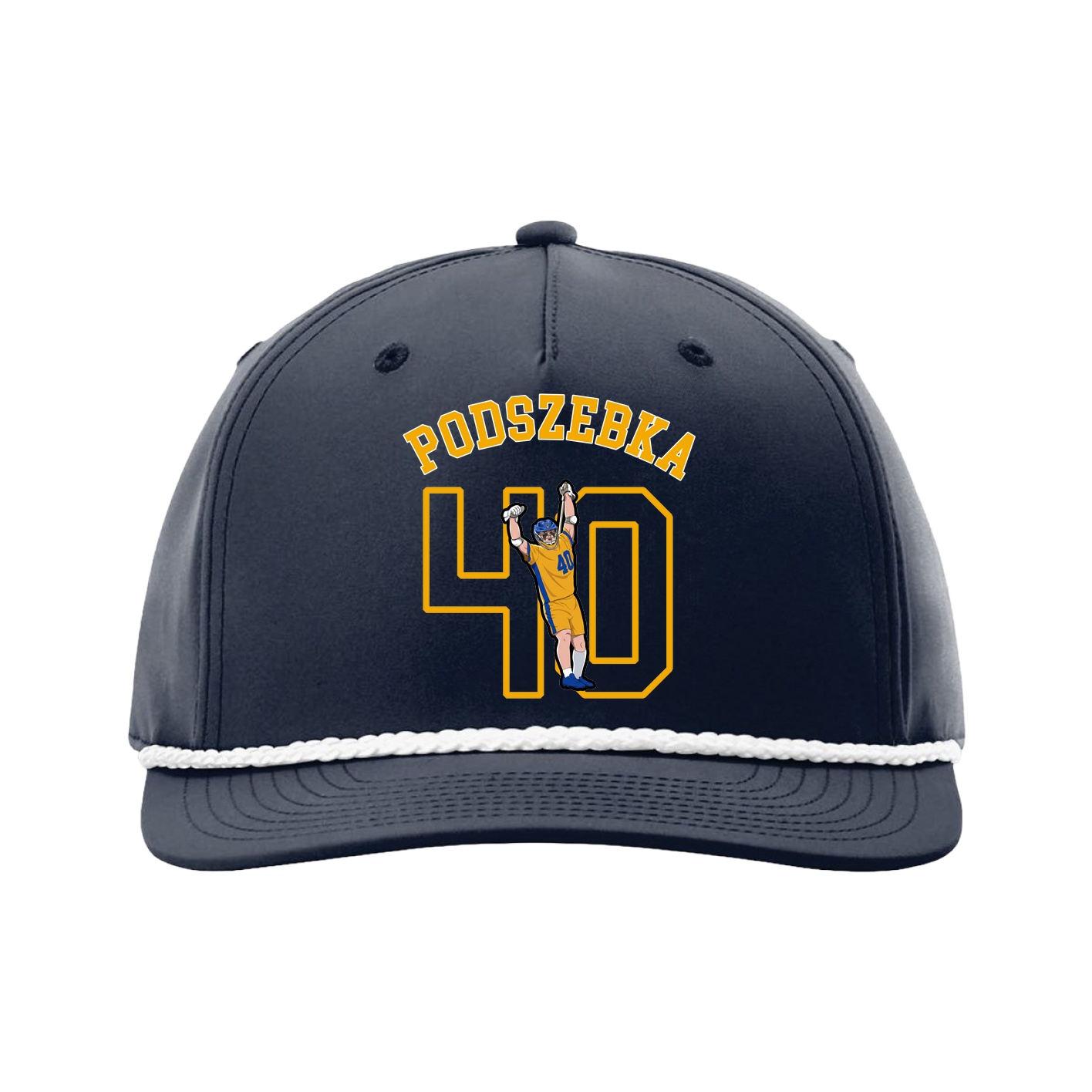 Five-Panel Classic Rope Cap — Shirsey Arch in Navy