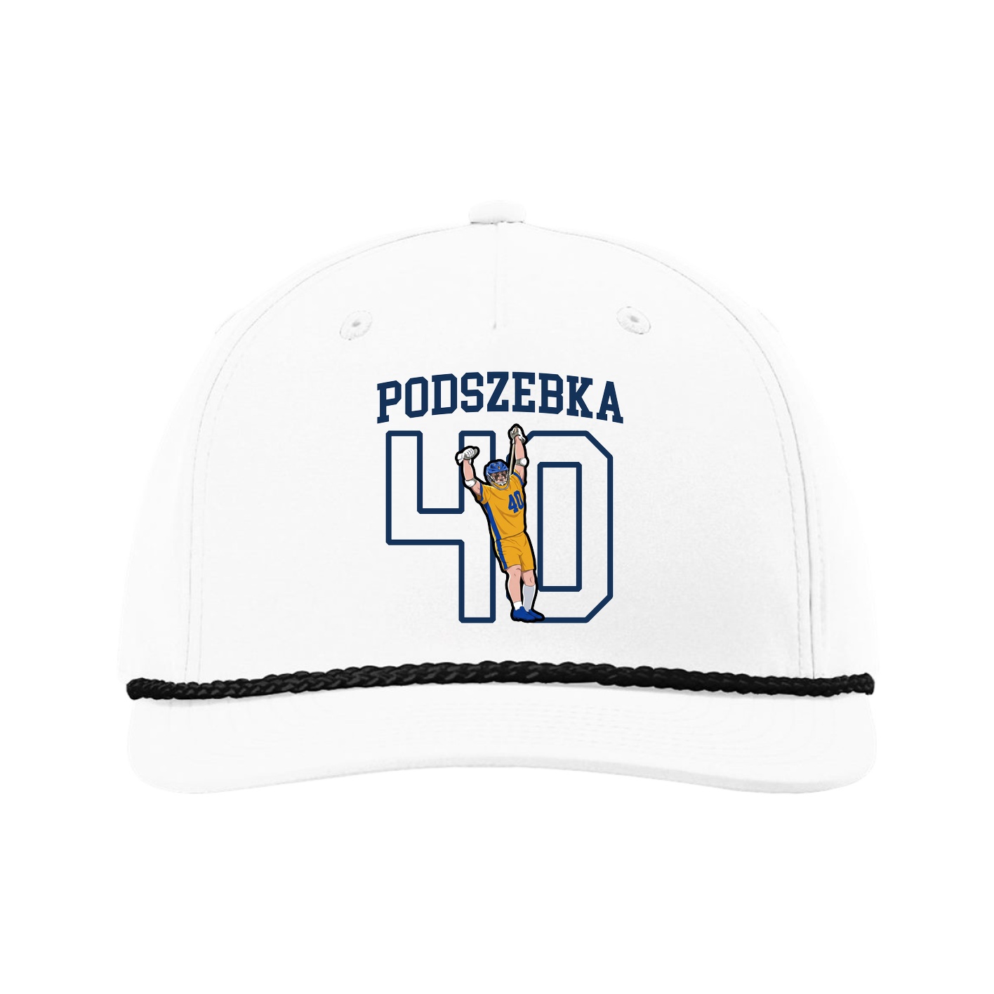 Five-Panel Classic Rope Cap — Shirsey in White