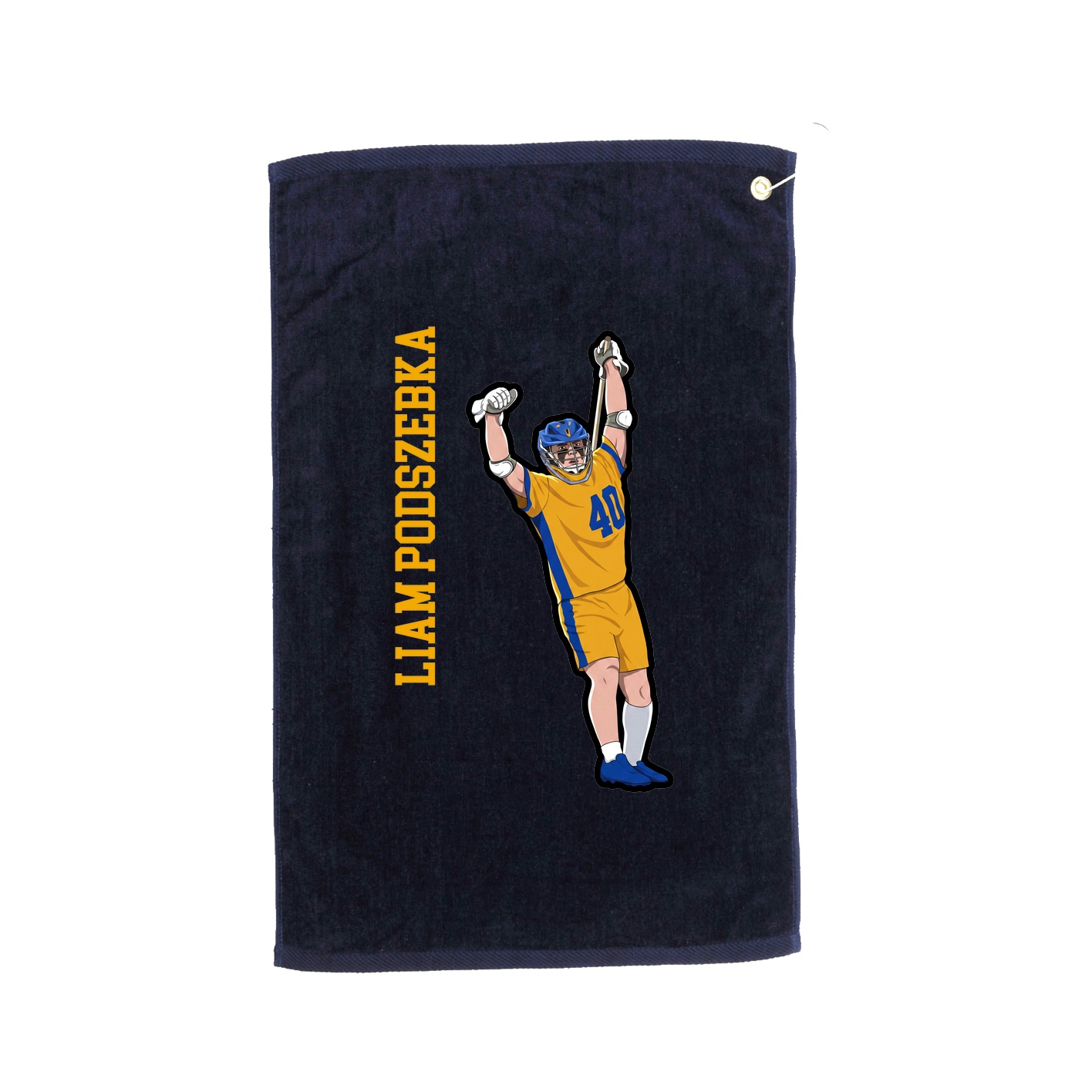 Golf Towel — Name Vertical in Navy