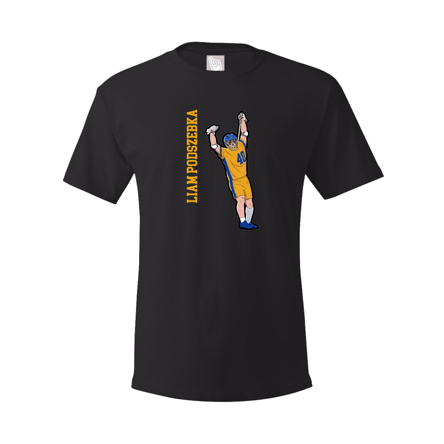 Youth Tee — Name Vertical in Black