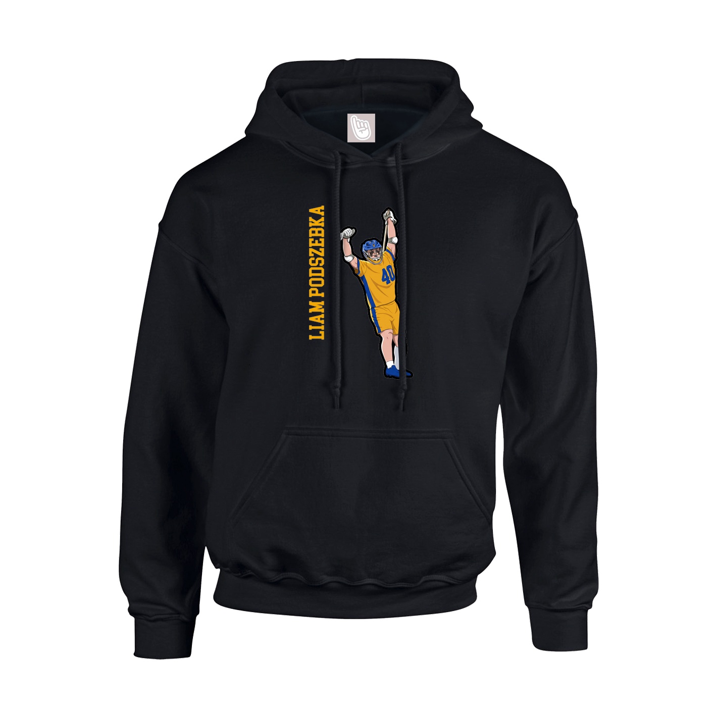 Hoodie — Name Vertical in Black