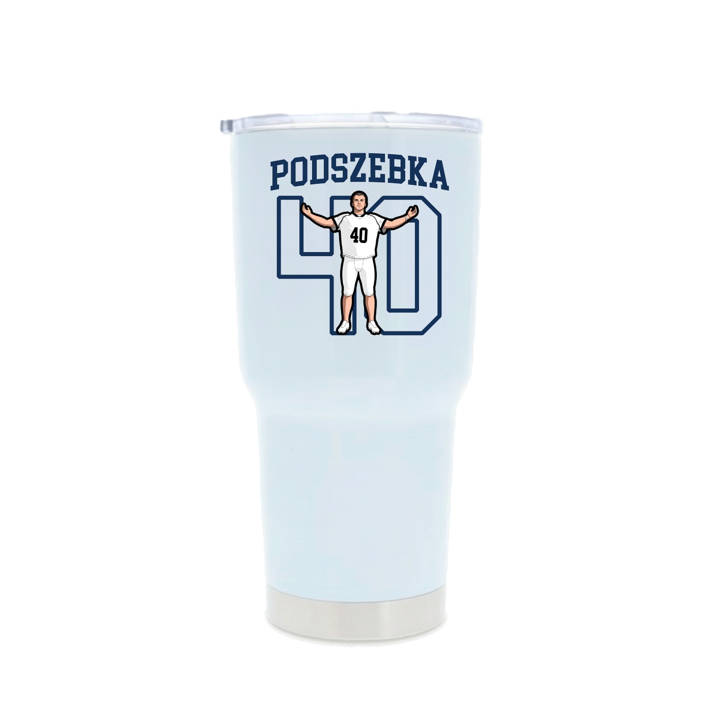 30oz Stainless Steel Tumbler — Shirsey in White