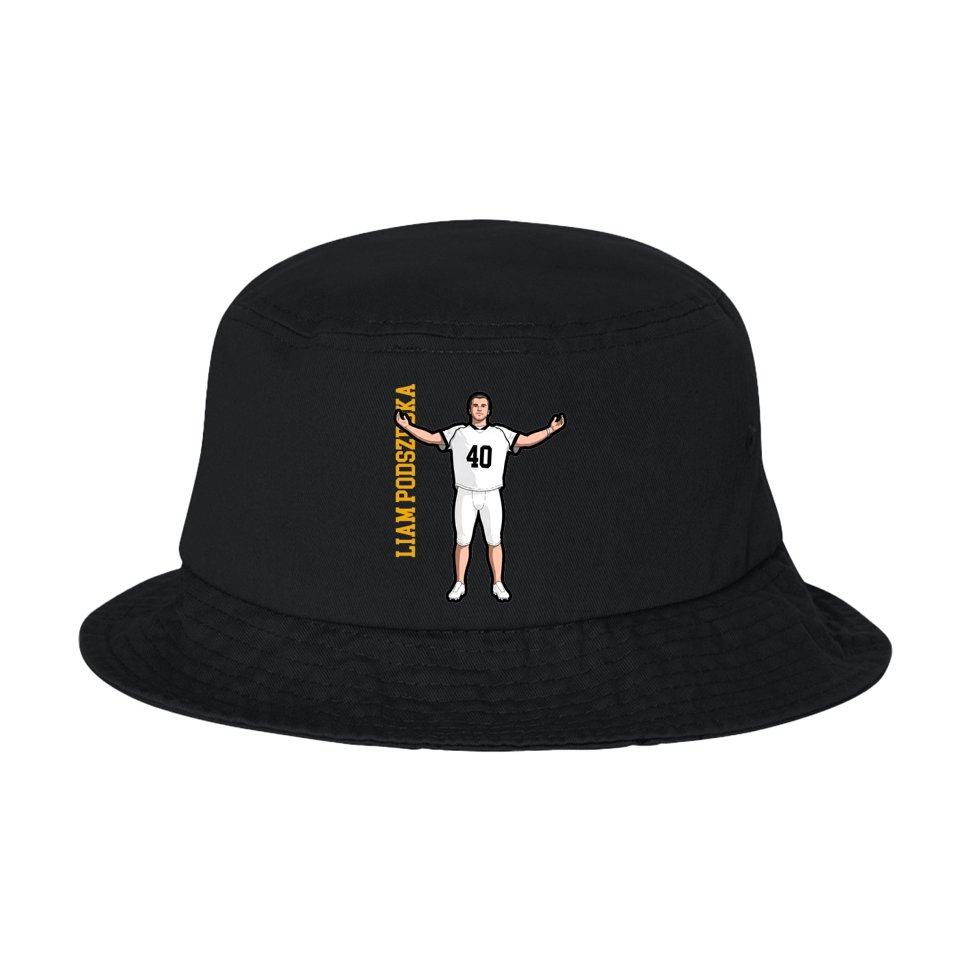 Bucket Cap — Name Vertical in Black