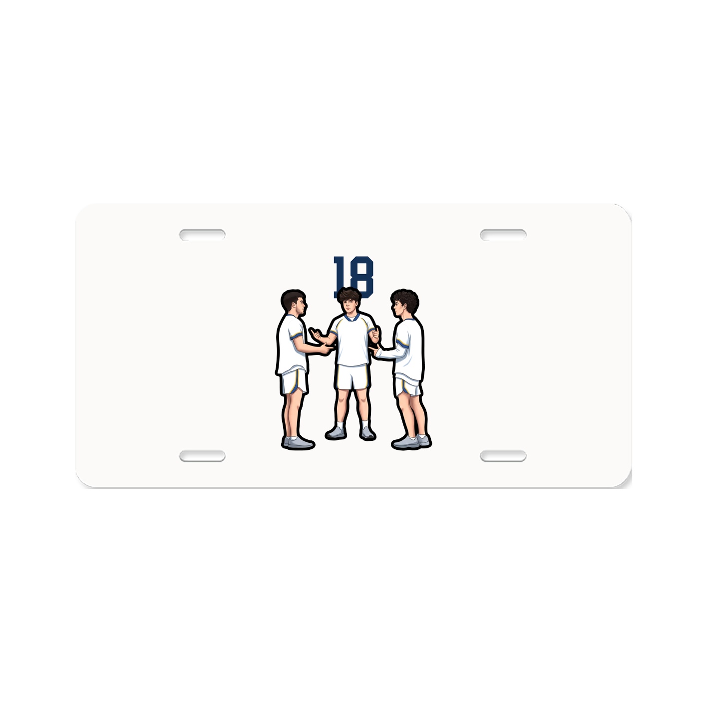 License Plate — Number Top in Classic