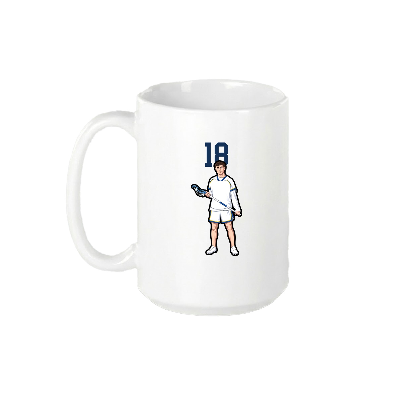 15oz Coffee Mug — Number Top in White