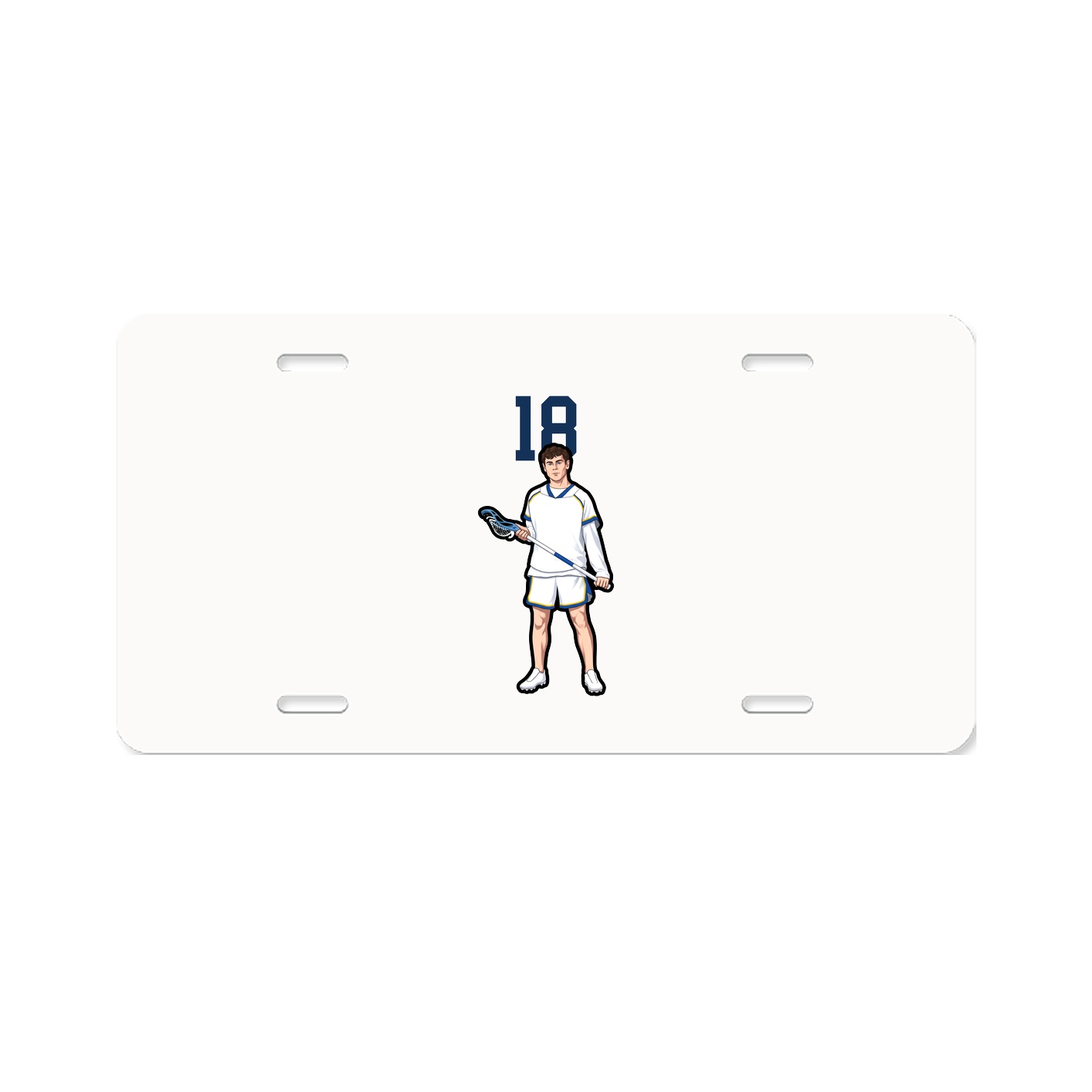 License Plate — Number Top in Classic