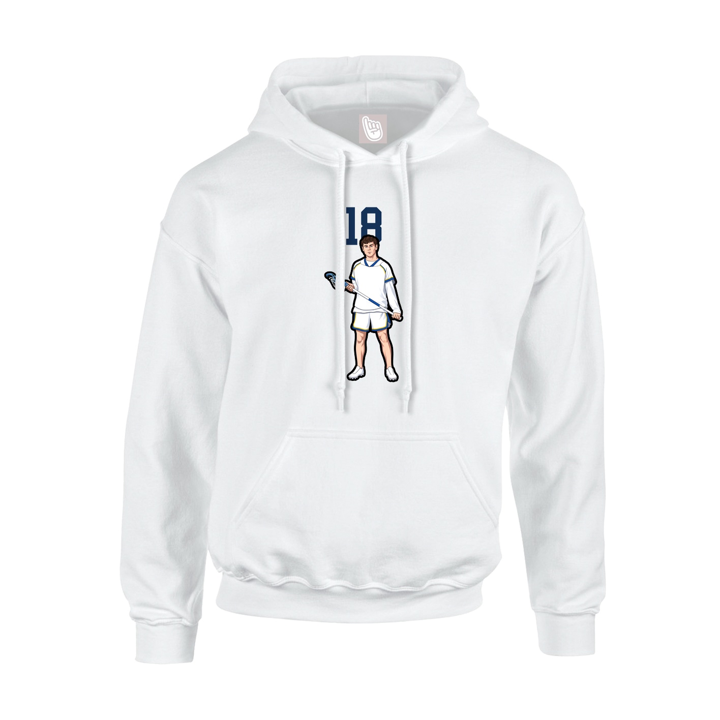 Hoodie — Number Top in White
