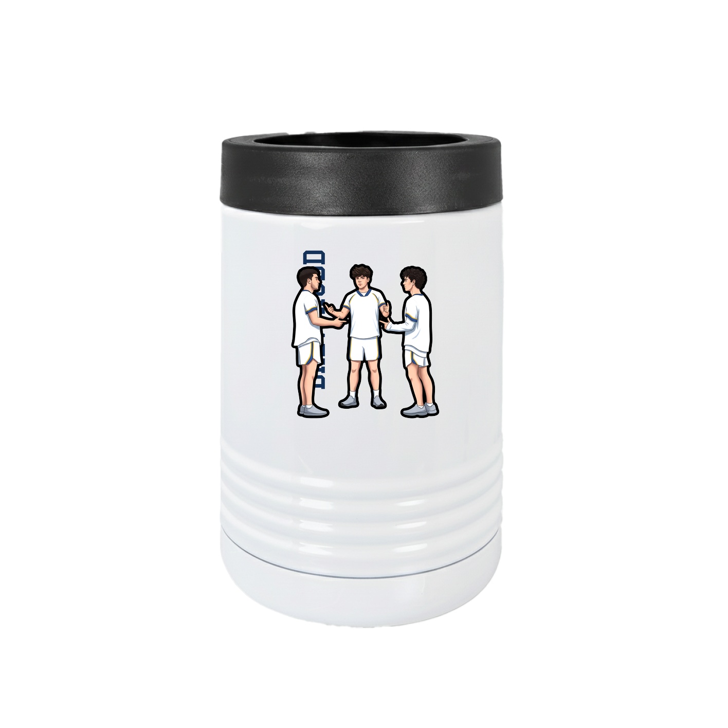 Beverage Holder — Name Vertical in White