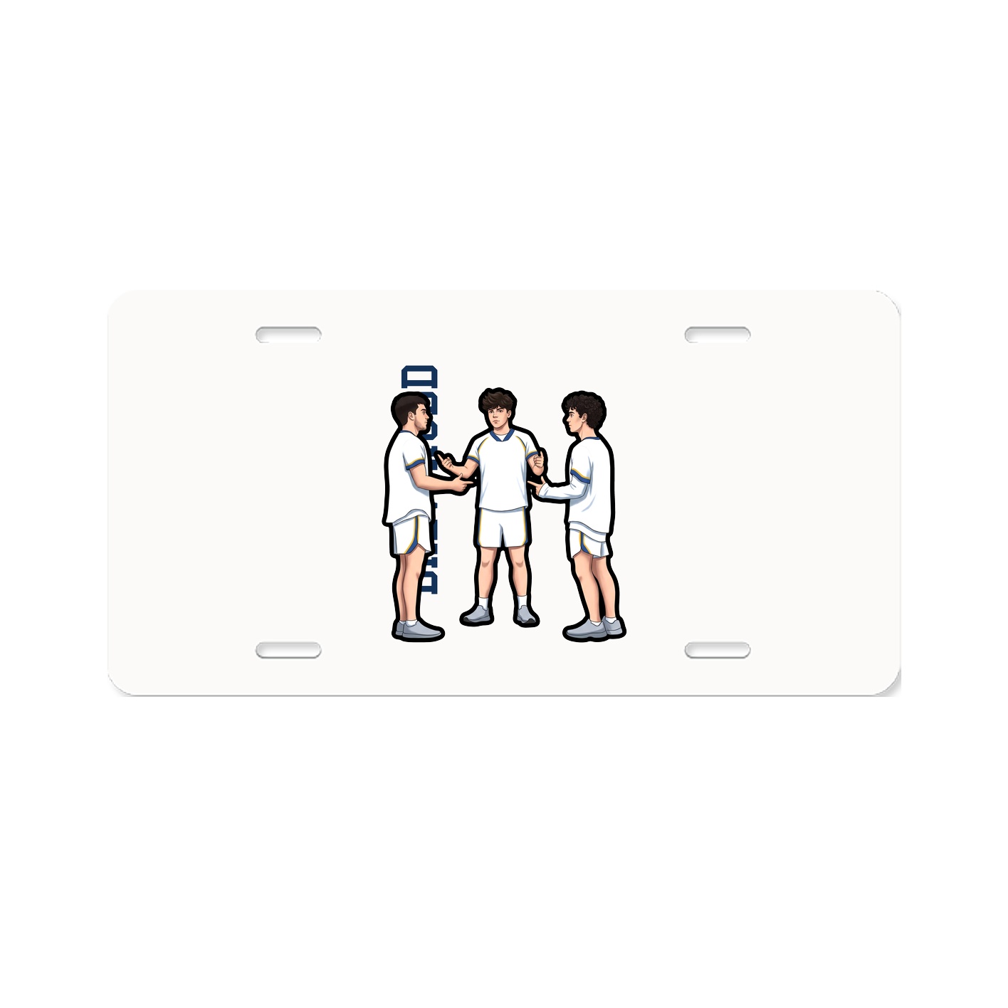 License Plate — Name Vertical in Classic