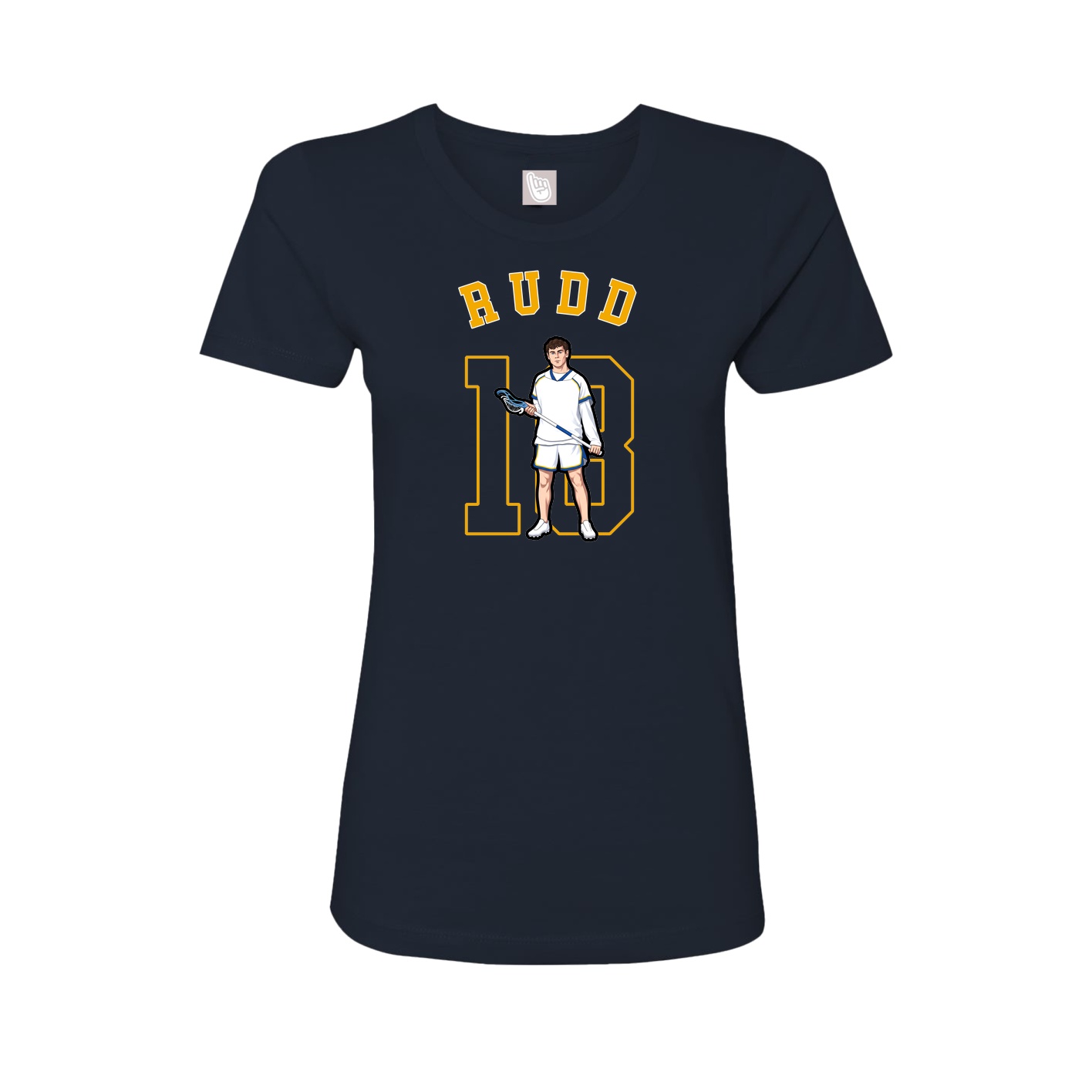 Fitted Women's Tee — Shirsey Arch in Navy