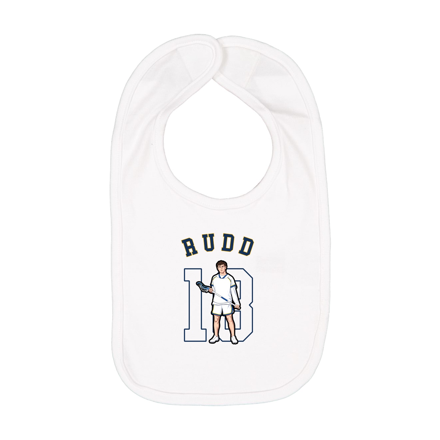 Infant Bib — Shirsey Arch in White