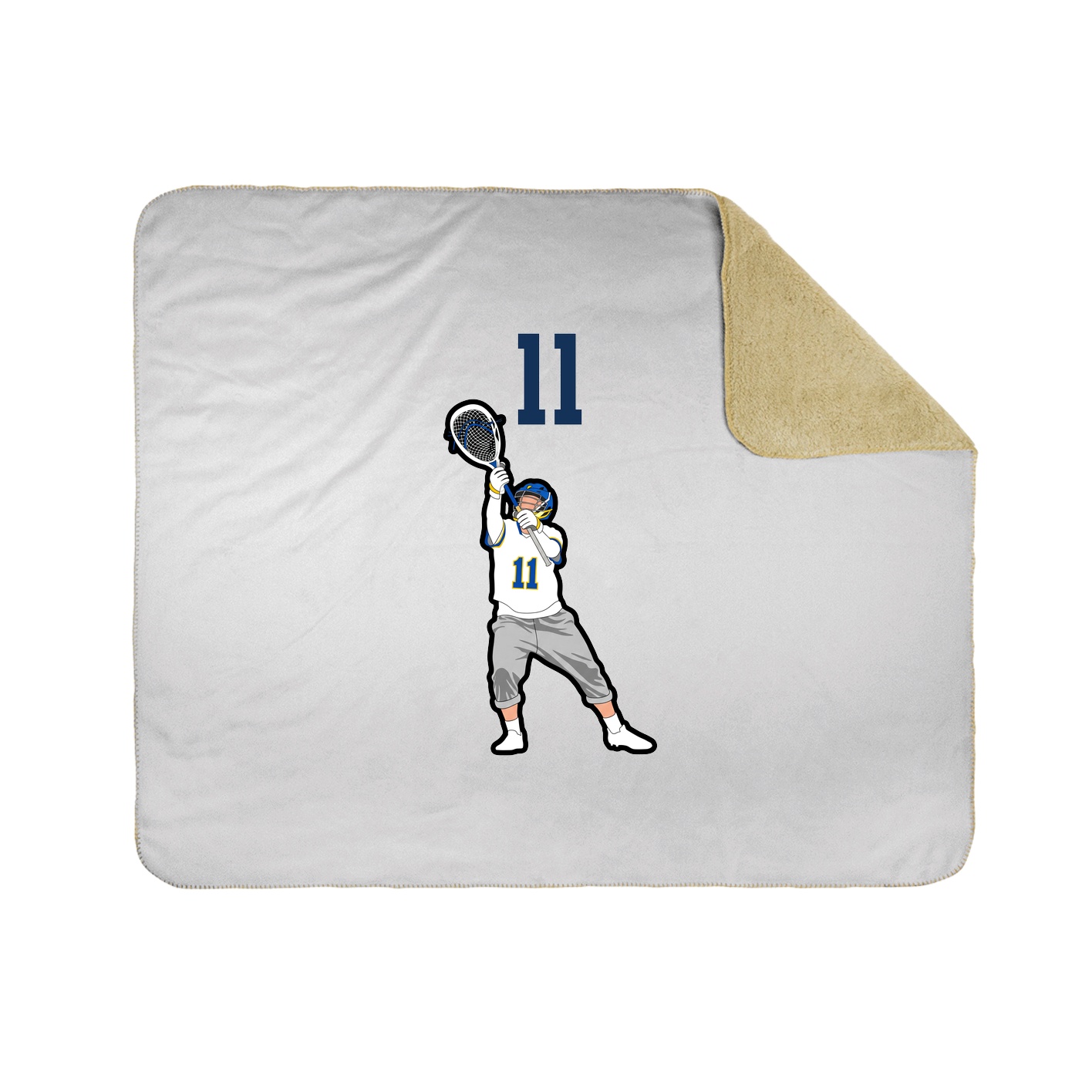 Throw Blanket — Number Top in White