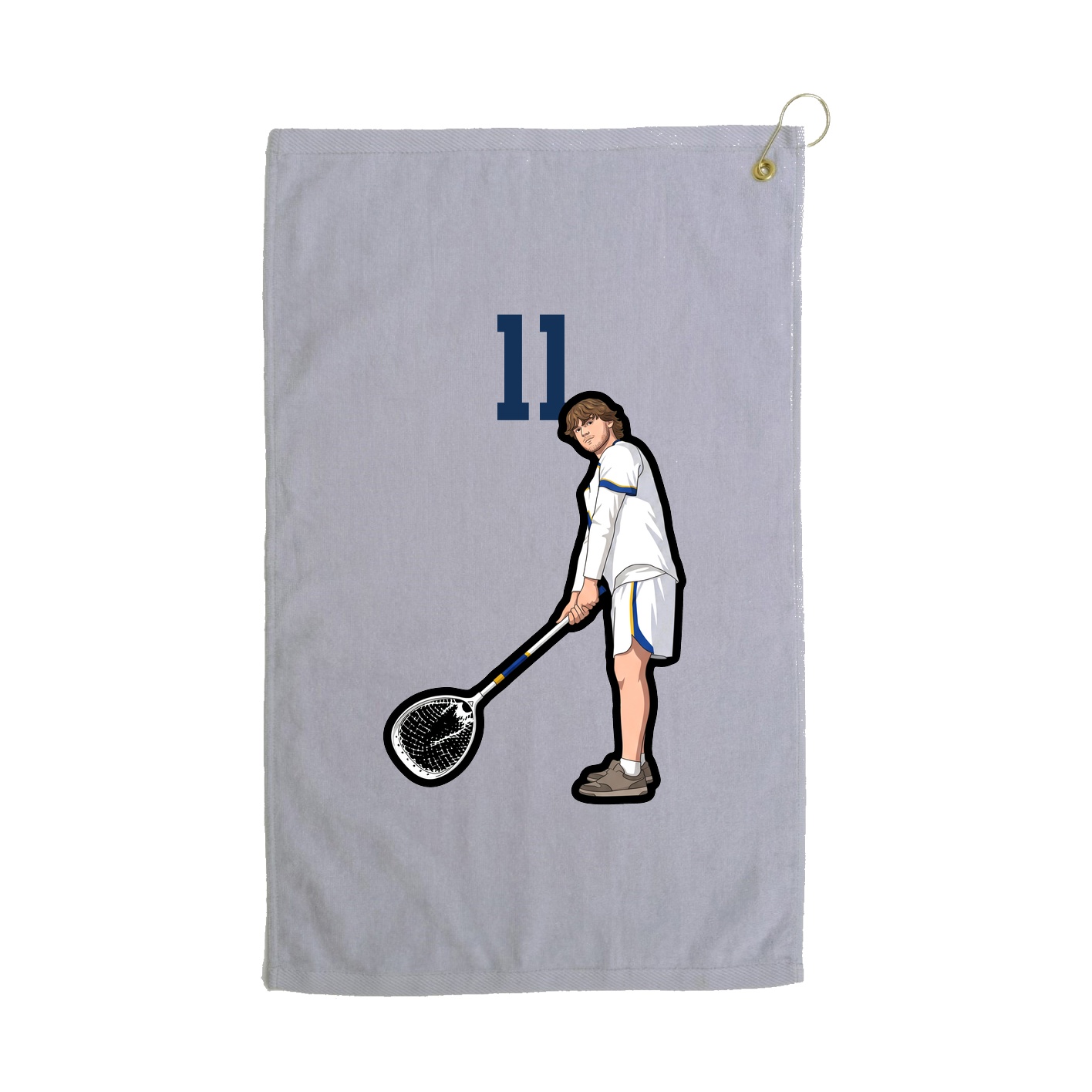 Golf Towel — Number Top in Grey