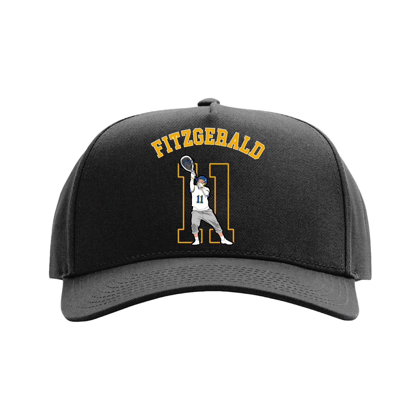 Full Fabric Five-Panel Champ Cap — Shirsey Arch in Black