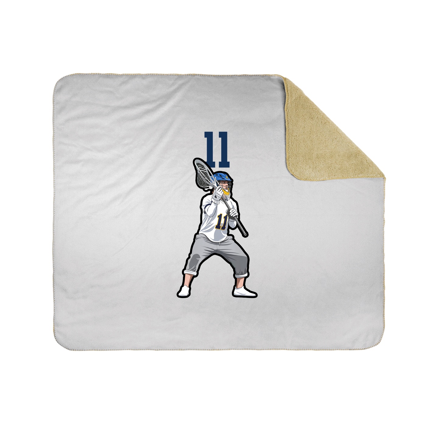 Throw Blanket — Number Top in White