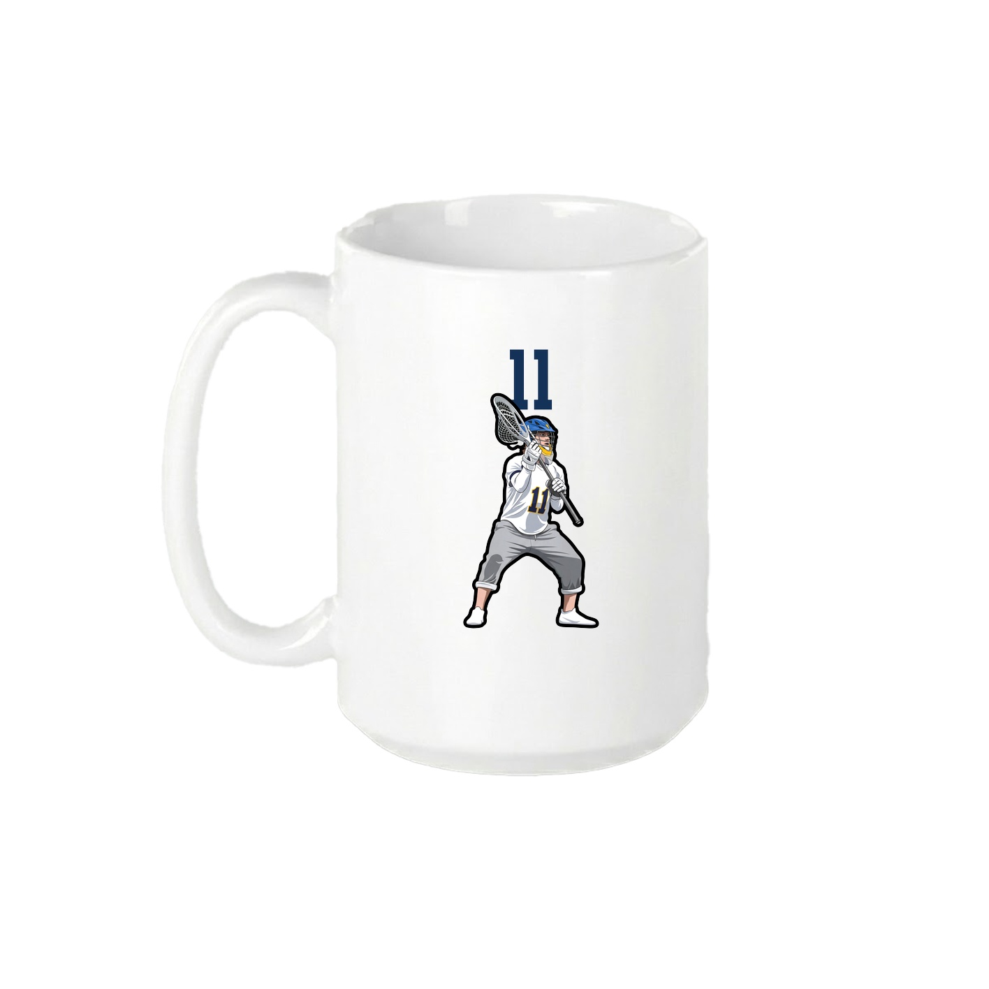15oz Coffee Mug — Number Top in White
