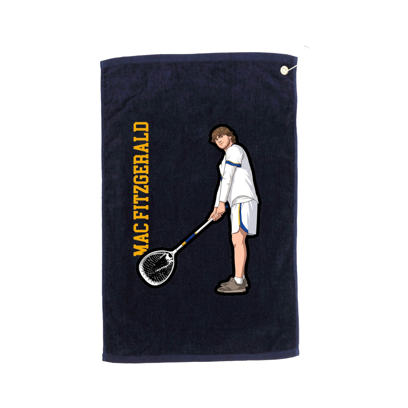 Golf Towel — Name Vertical in Navy