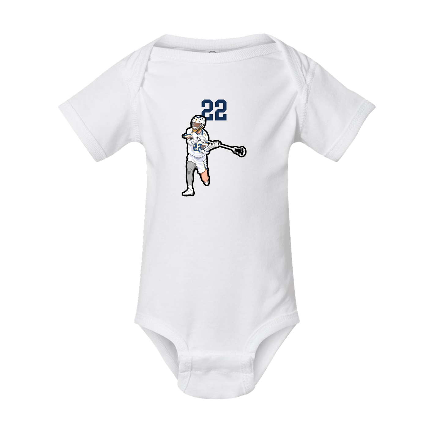 Baby Onesie — Number Top in White