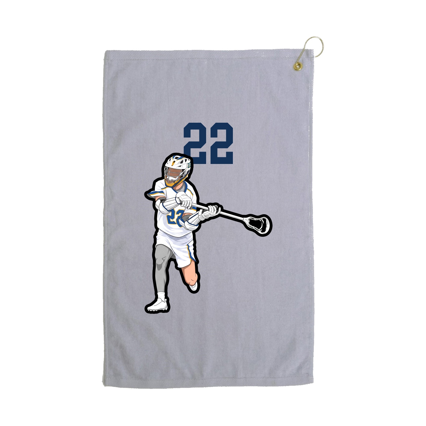 Golf Towel — Number Top in Grey