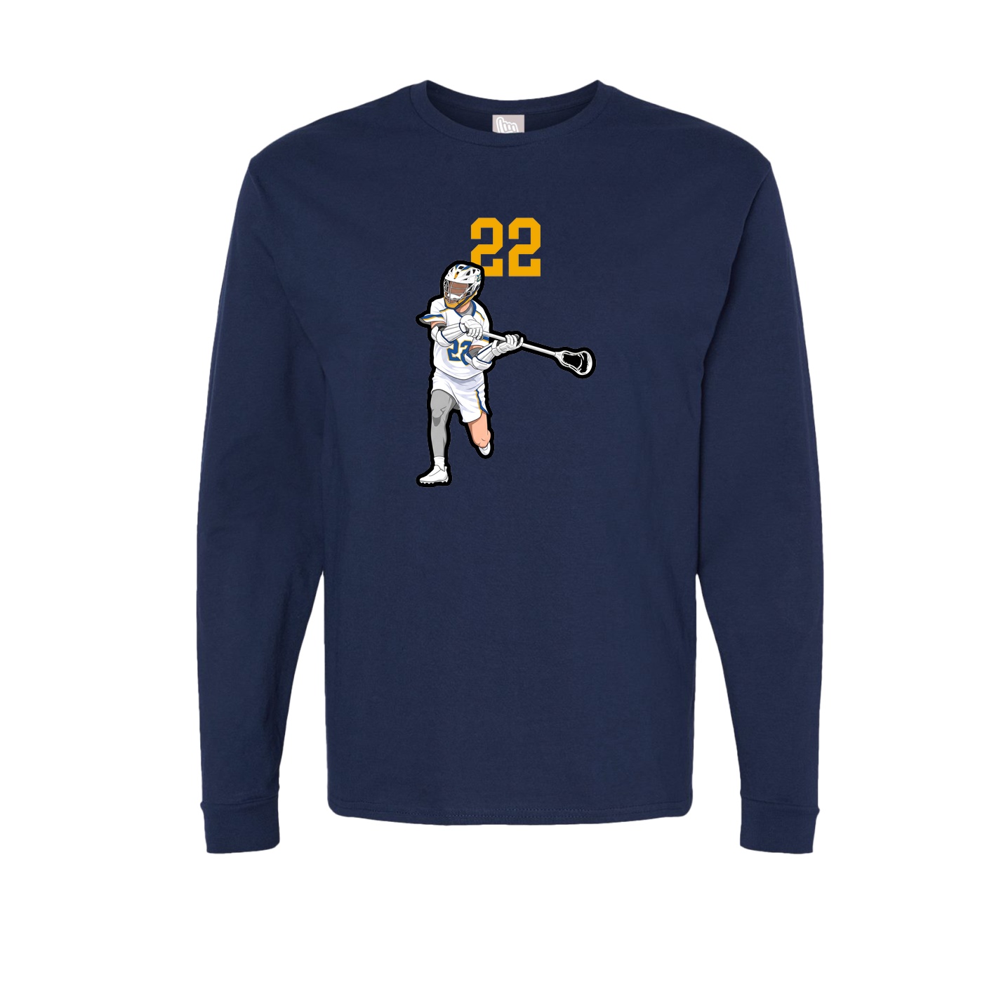 Long Sleeve Tee — Number Top in Navy