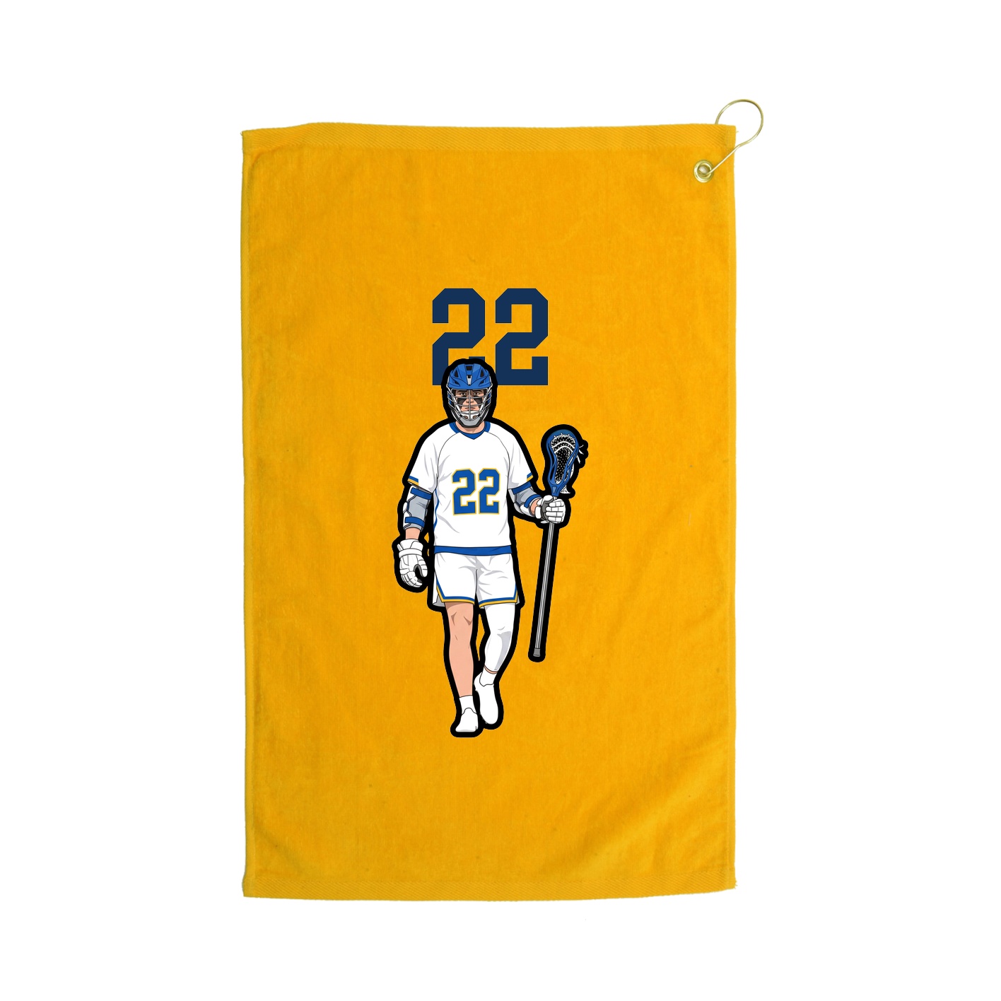 Golf Towel — Number Top in Gold