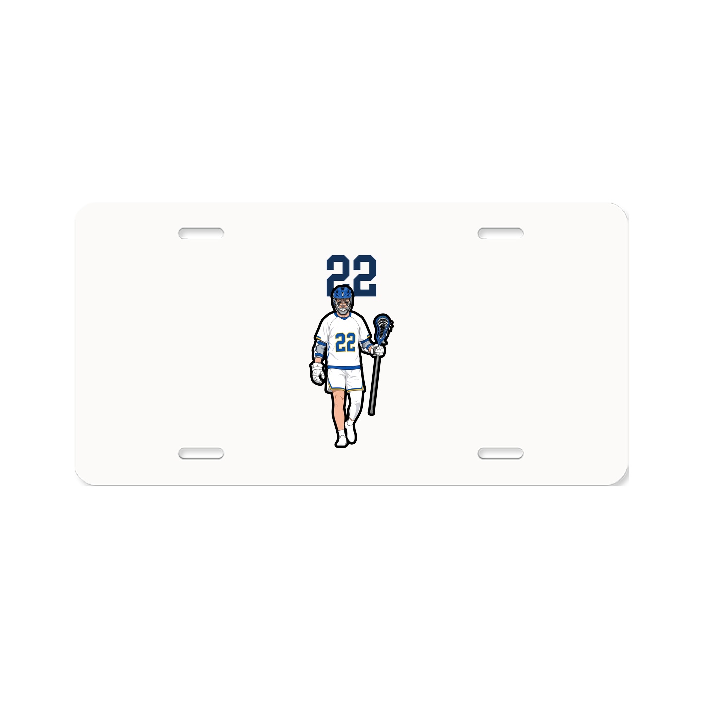 License Plate — Number Top in Classic