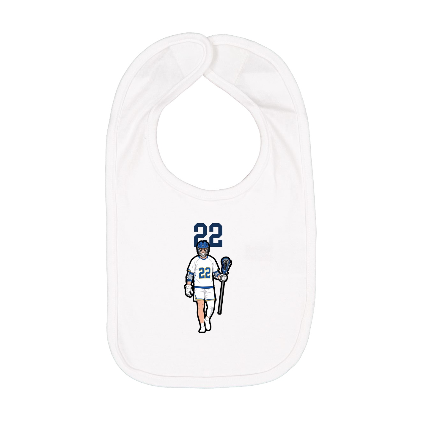 Infant Bib — Number Top in White
