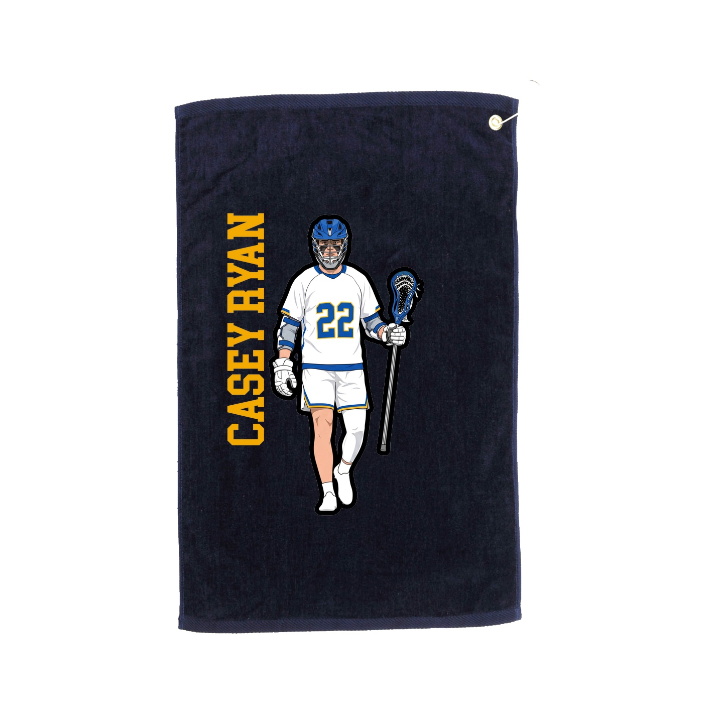 Golf Towel — Name Vertical in Navy