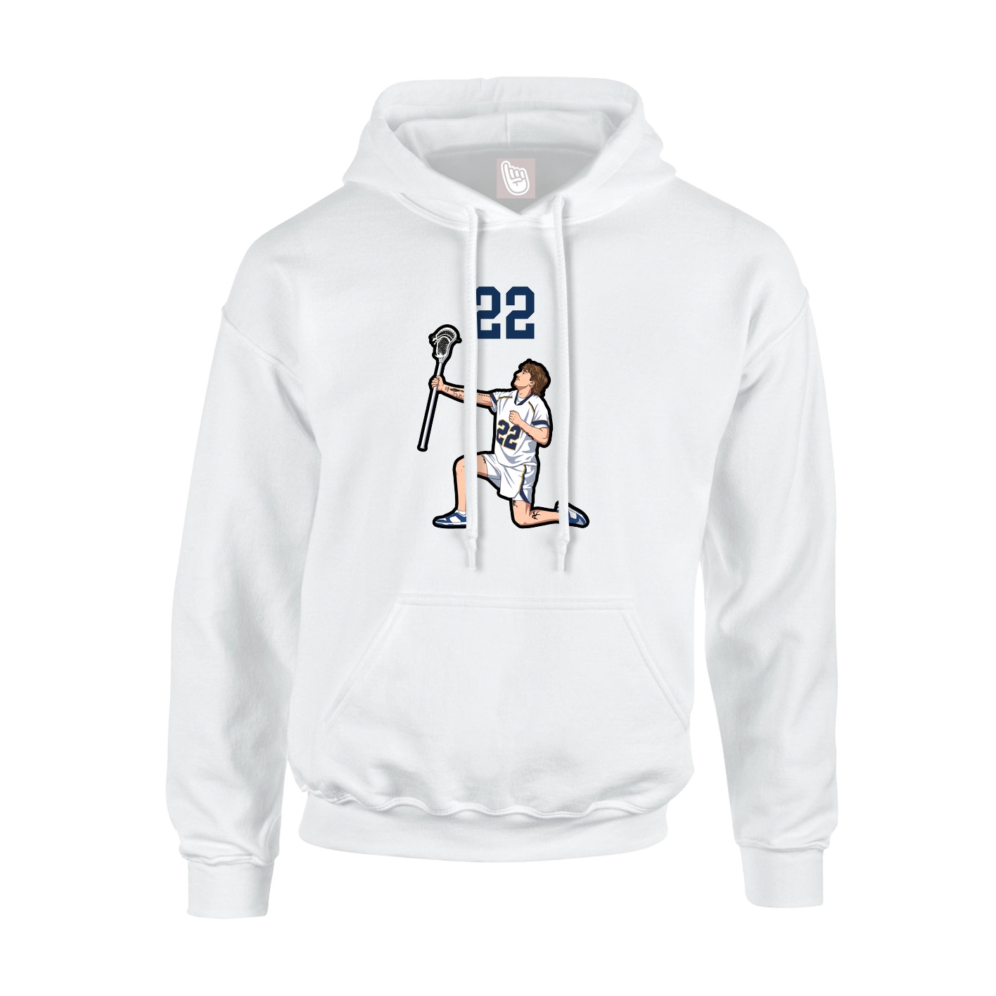 Hoodie — Number Top in White